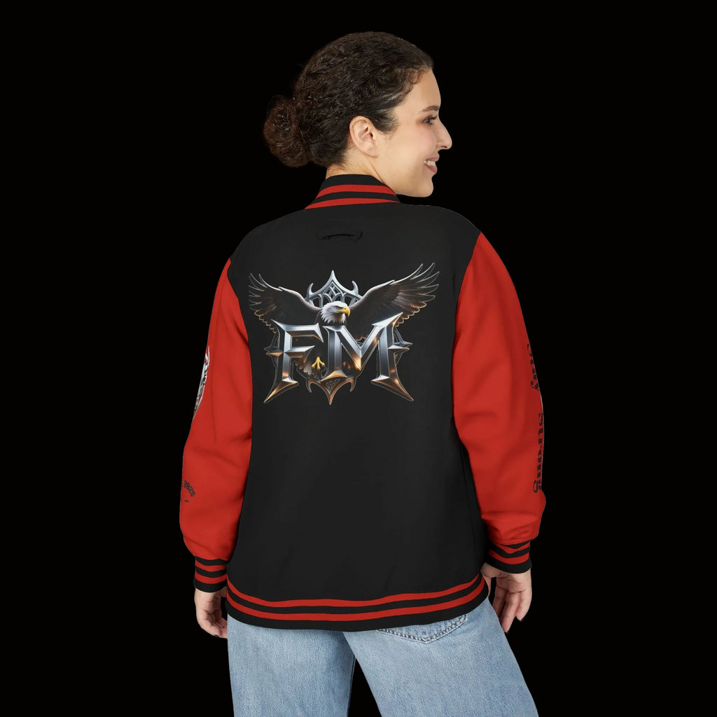 Freak Mode Varsity Jacket — Premium Letterman Jacket with Metallic FM Eagle Design