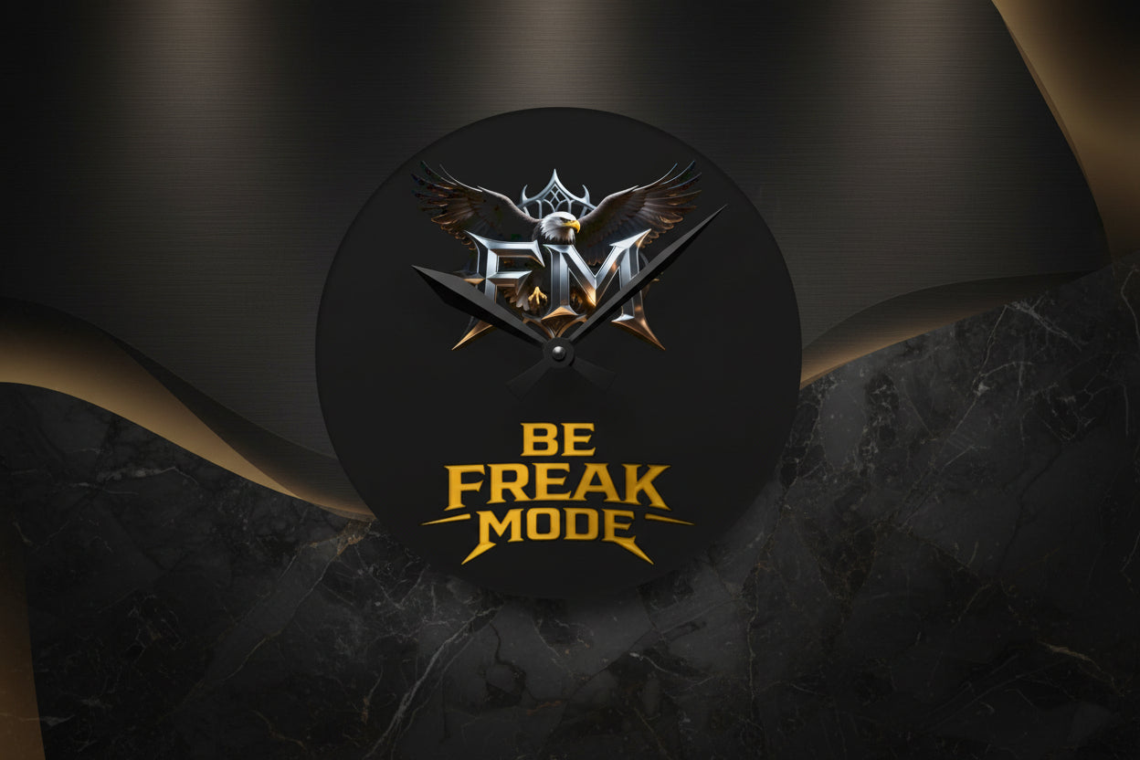 Acrylic Wall Clock — 'Be Freak Mode' Eagle Design