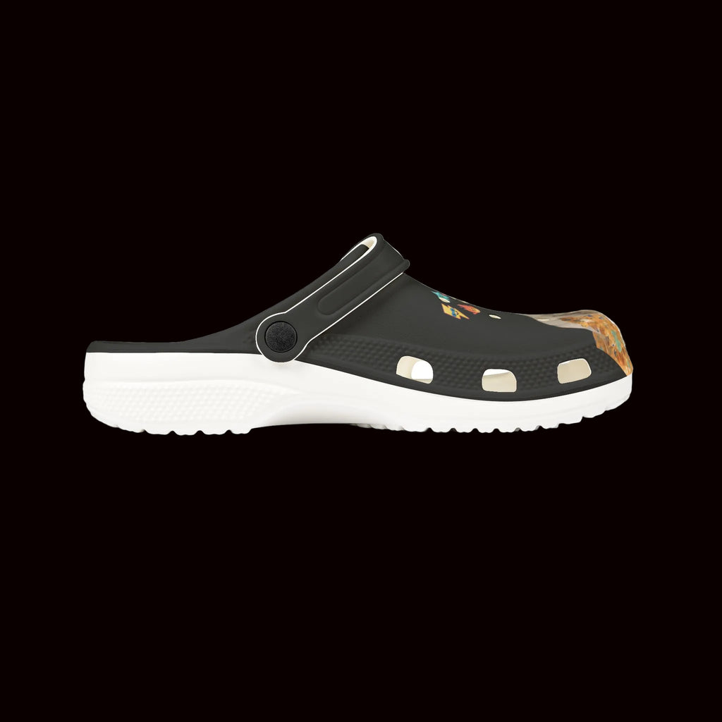 Dog Portrait EVA Clogs — Cute Paws & Confetti Slip-On Shoes