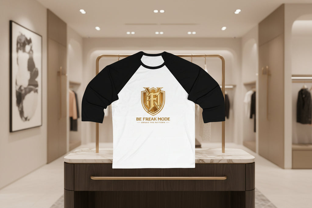 Baseball Tee — "Be Freak Mode" Athletic Logo Raglan