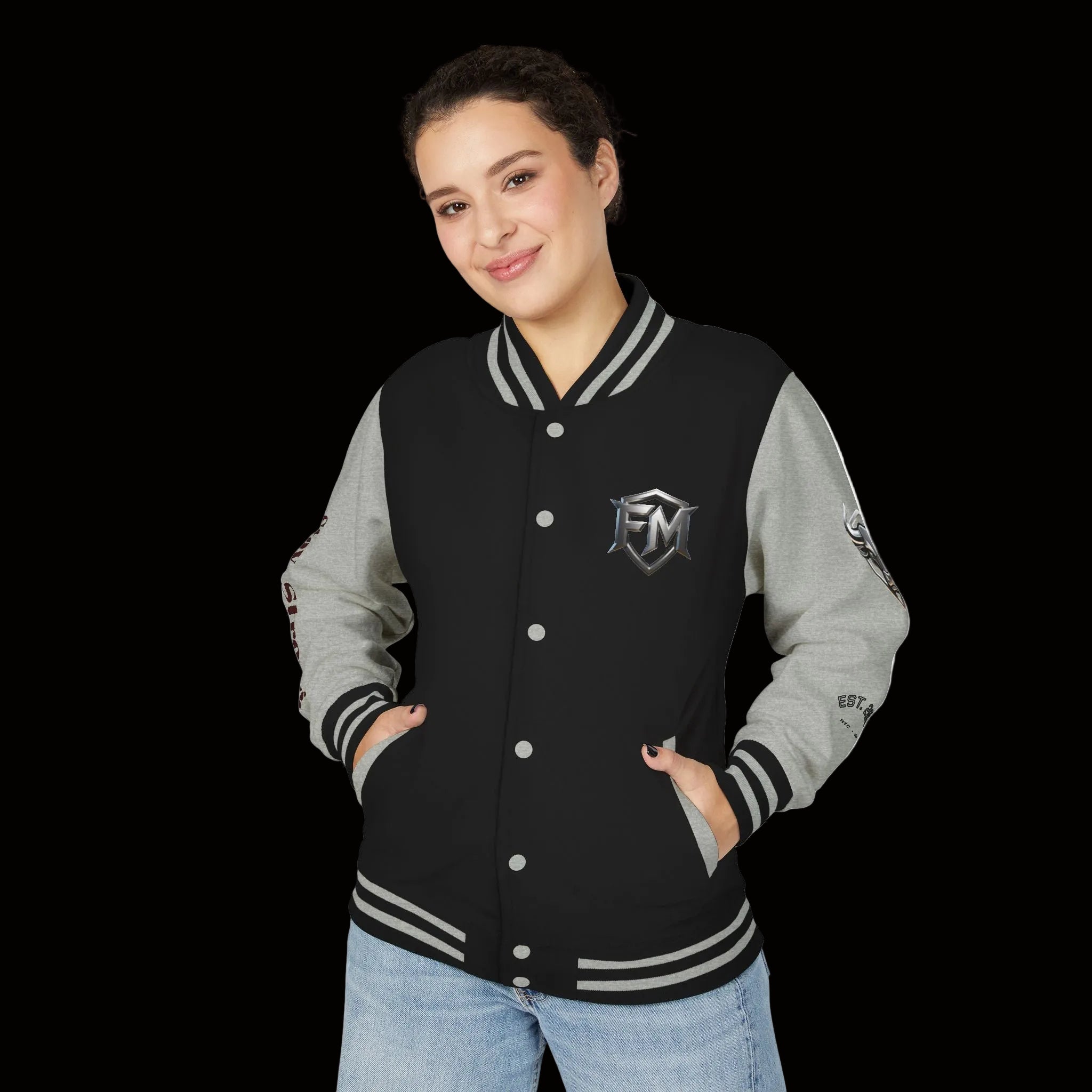 Freak Mode Varsity Jacket — Premium Letterman Jacket with Metallic FM Eagle Design