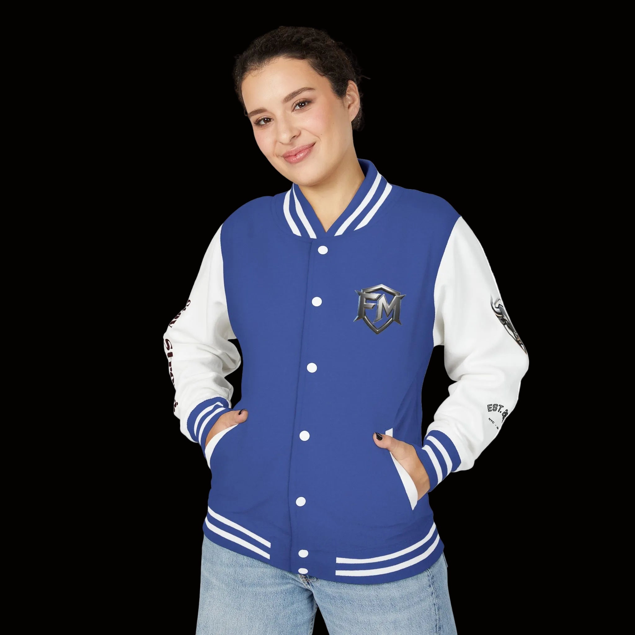 Freak Mode Varsity Jacket — Premium Letterman Jacket with Metallic FM Eagle Design