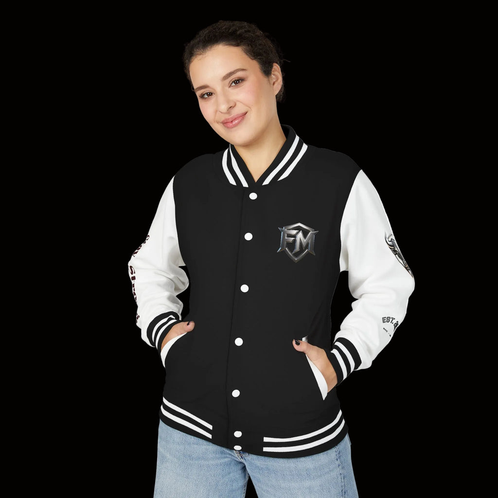 Freak Mode Varsity Jacket — Premium Letterman Jacket with Metallic FM Eagle Design