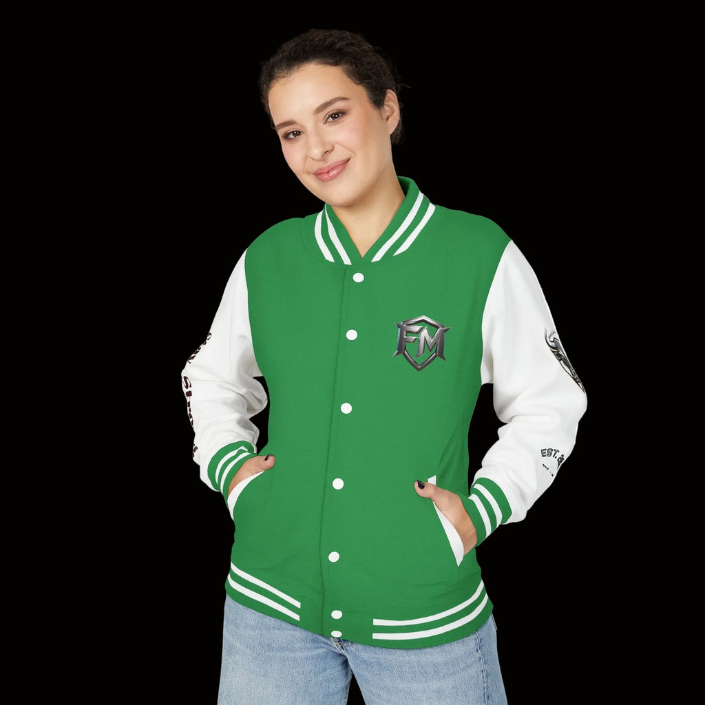 Freak Mode Varsity Jacket — Premium Letterman Jacket with Metallic FM Eagle Design