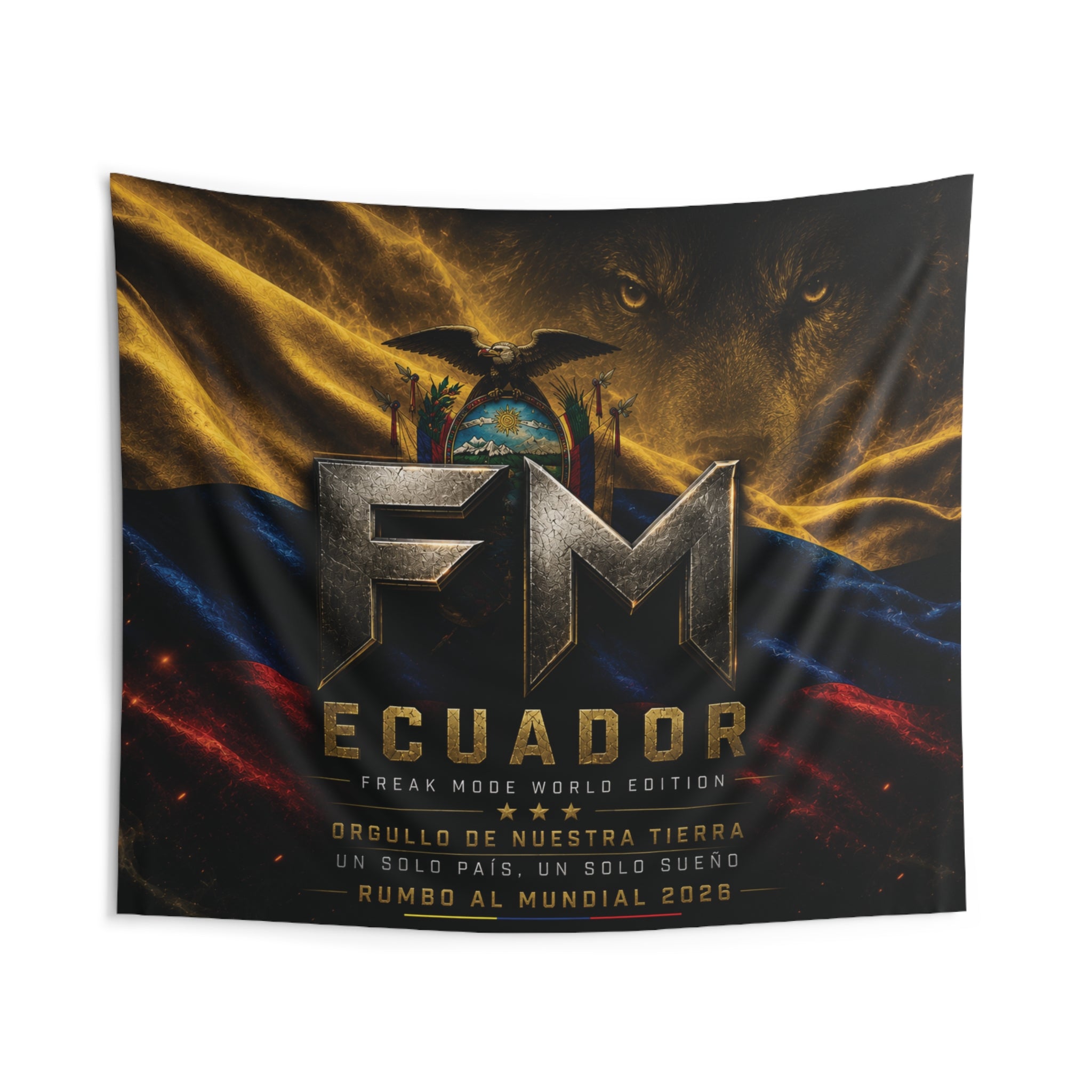 Ecuador World Cup 2026 Wall Tapestry – FM Freak Mode World Edition Flag Decor