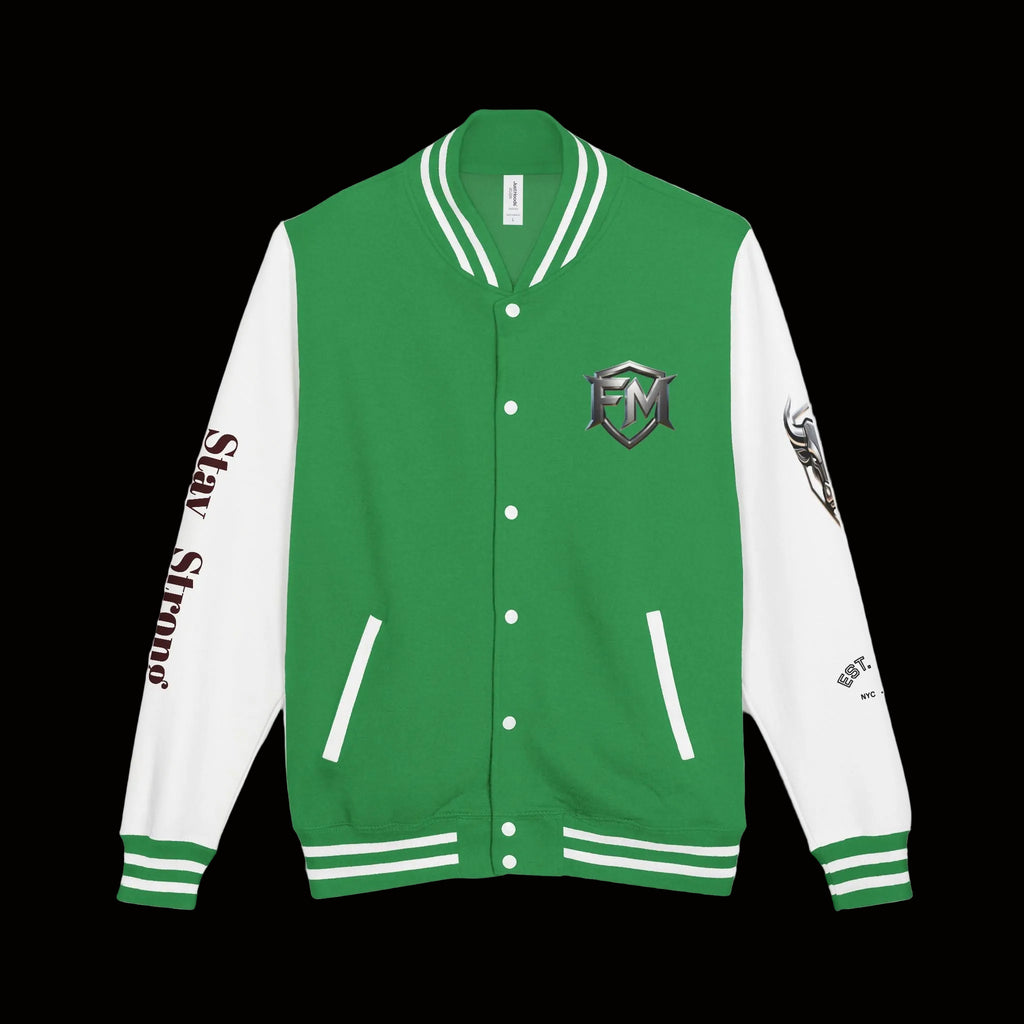 Freak Mode Varsity Jacket — Premium Letterman Jacket with Metallic FM Eagle Design