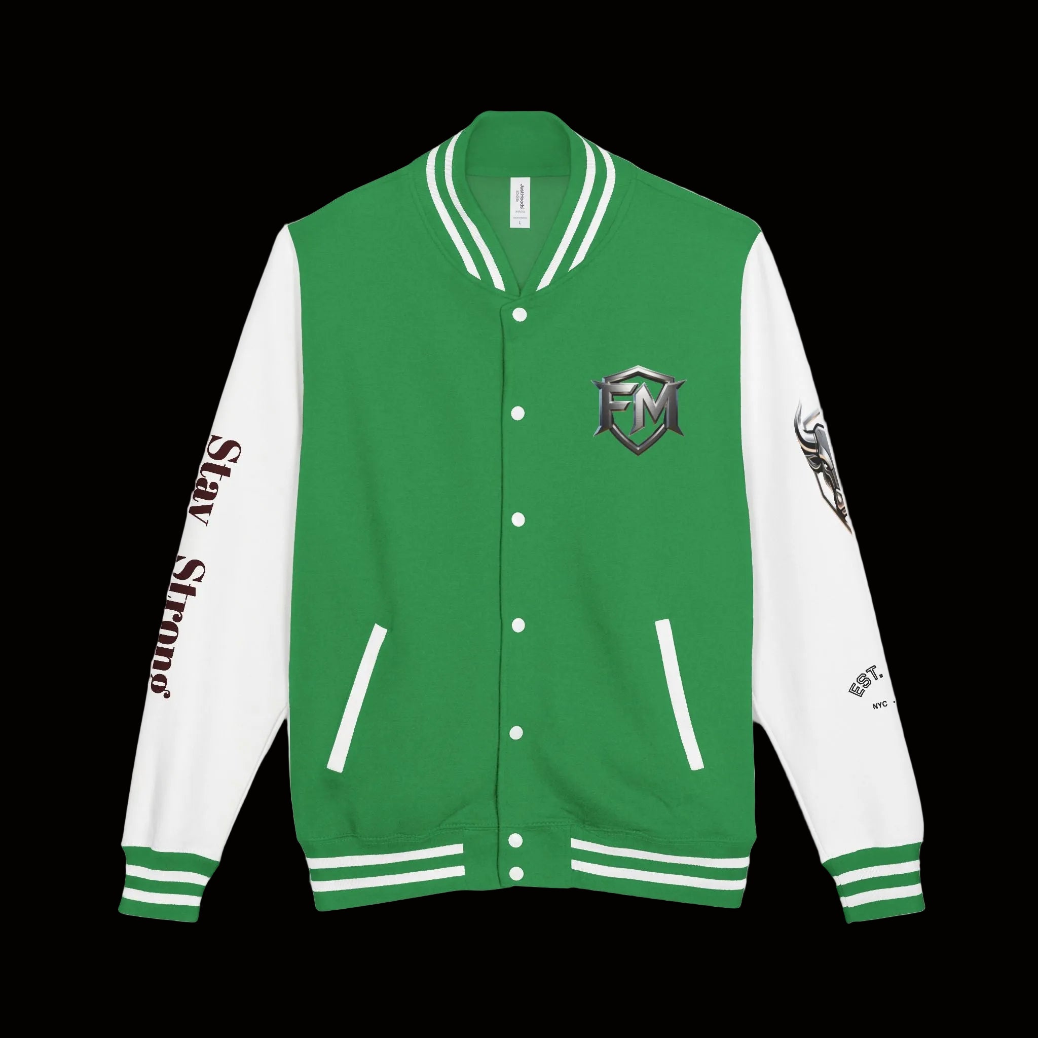 Freak Mode Varsity Jacket — Premium Letterman Jacket with Metallic FM Eagle Design