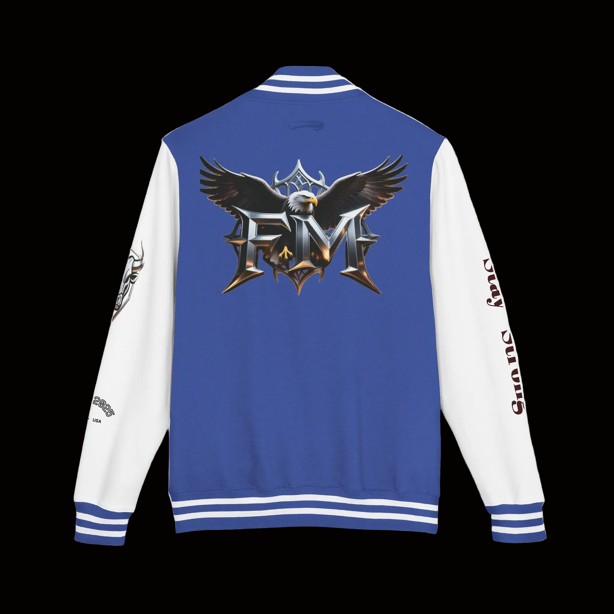 Freak Mode Varsity Jacket — Premium Letterman Jacket with Metallic FM Eagle Design