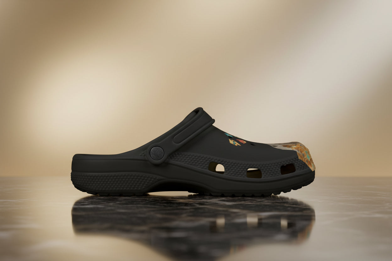 Dog Portrait EVA Clogs — Cute Paws & Confetti Slip-On Shoes