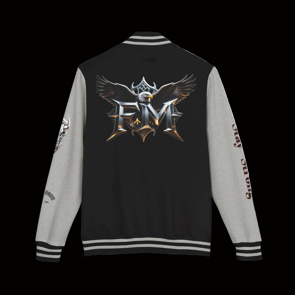 Freak Mode Varsity Jacket — Premium Letterman Jacket with Metallic FM Eagle Design