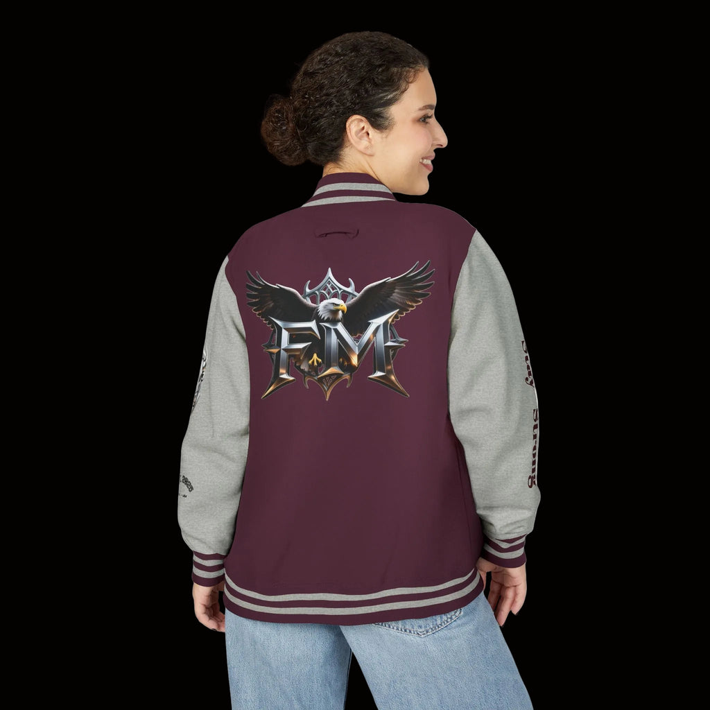 Freak Mode Varsity Jacket — Premium Letterman Jacket with Metallic FM Eagle Design