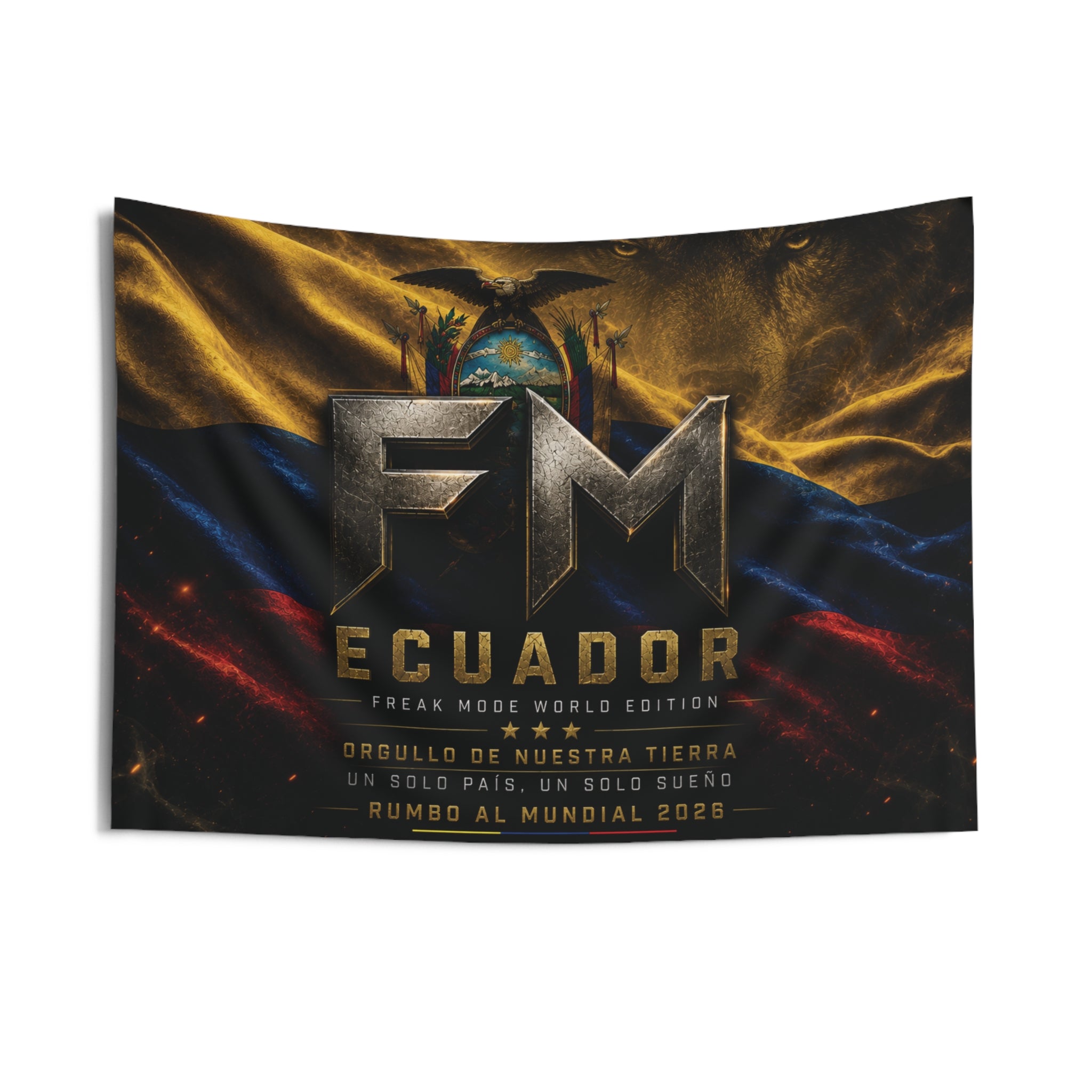 Ecuador World Cup 2026 Wall Tapestry – FM Freak Mode World Edition Flag Decor