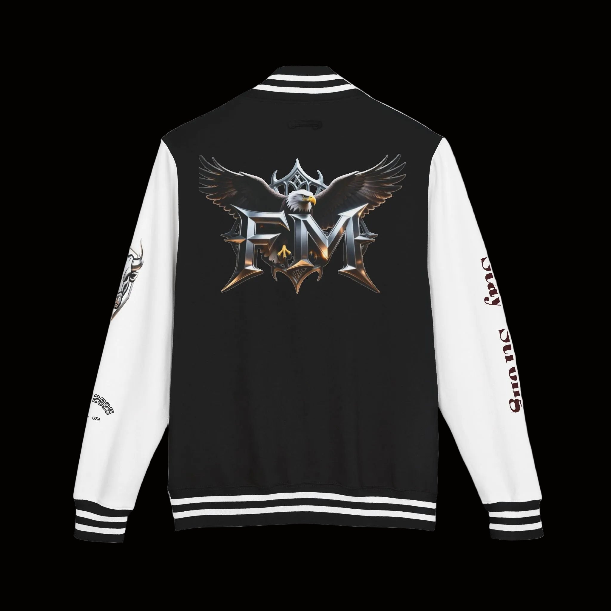 Freak Mode Varsity Jacket — Premium Letterman Jacket with Metallic FM Eagle Design