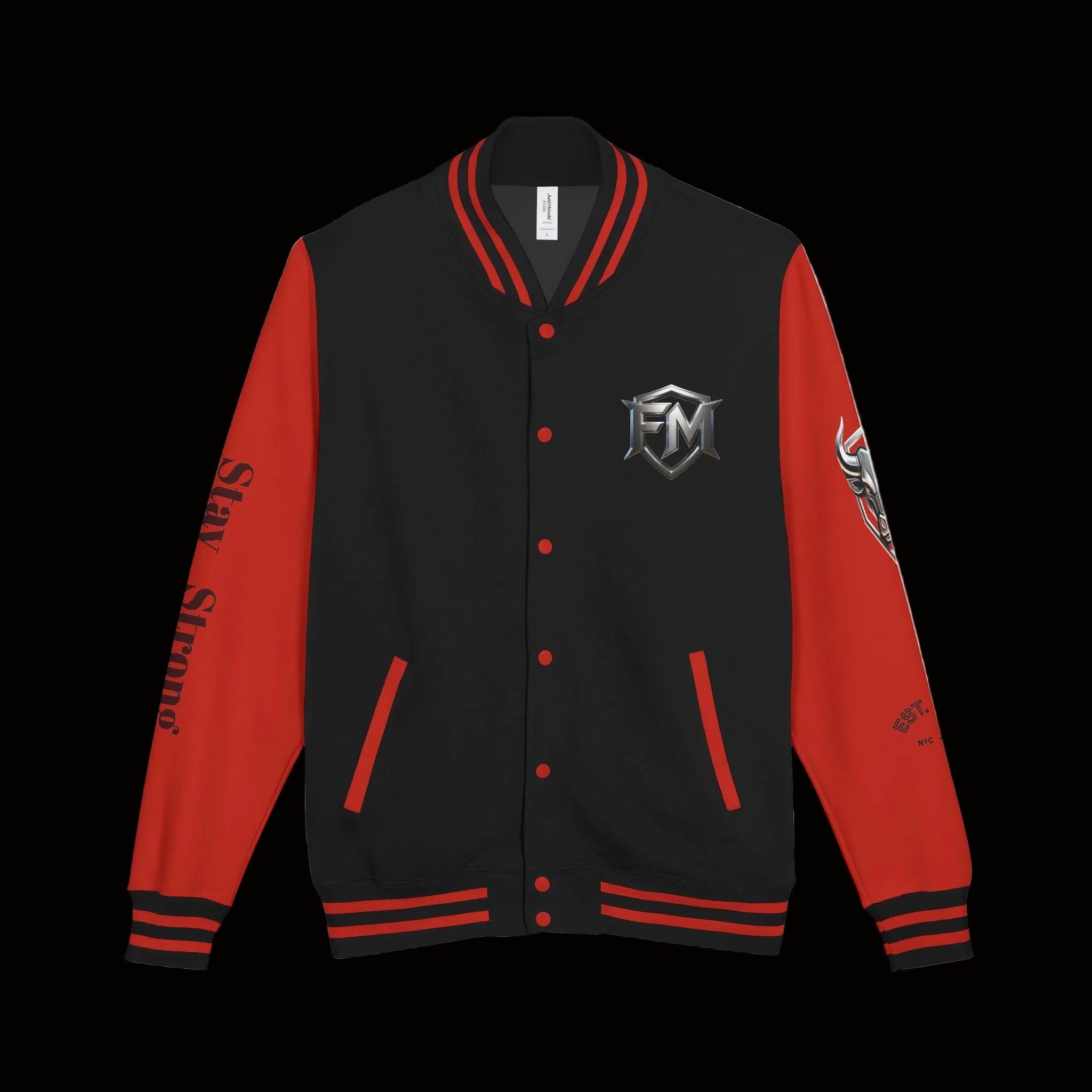 Freak Mode Varsity Jacket — Premium Letterman Jacket with Metallic FM Eagle Design