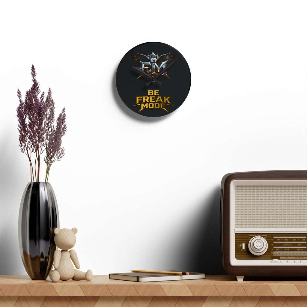 Acrylic Wall Clock — 'Be Freak Mode' Eagle Design