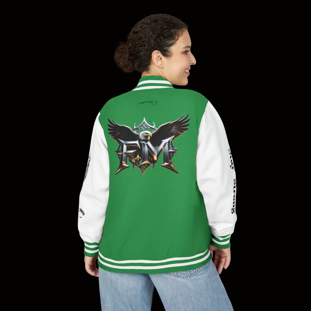 Freak Mode Varsity Jacket — Premium Letterman Jacket with Metallic FM Eagle Design