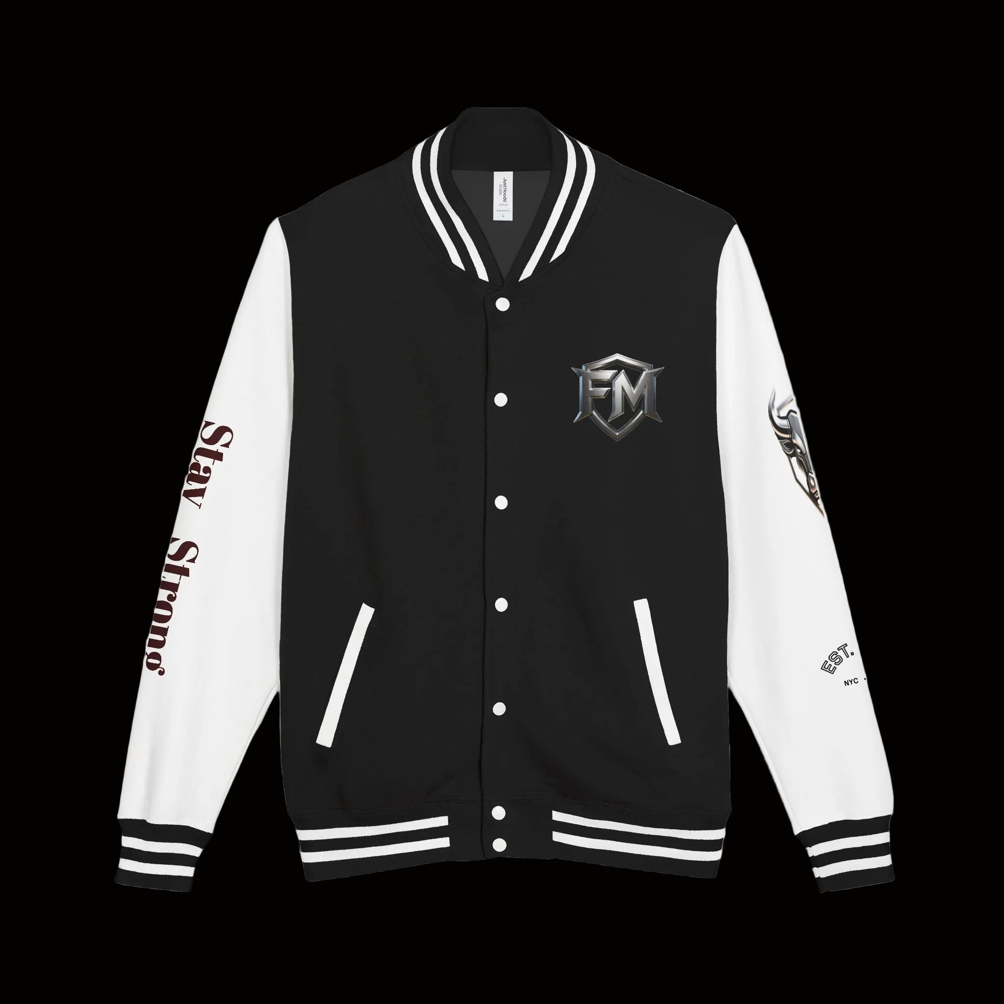 Freak Mode Varsity Jacket — Premium Letterman Jacket with Metallic FM Eagle Design
