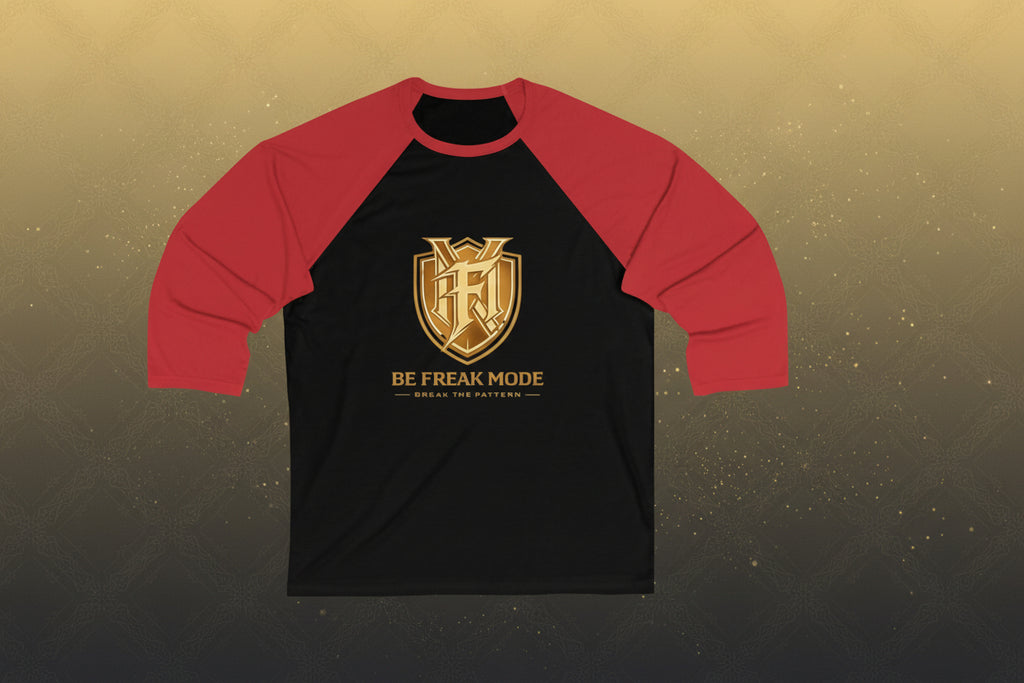 Baseball Tee — "Be Freak Mode" Athletic Logo Raglan