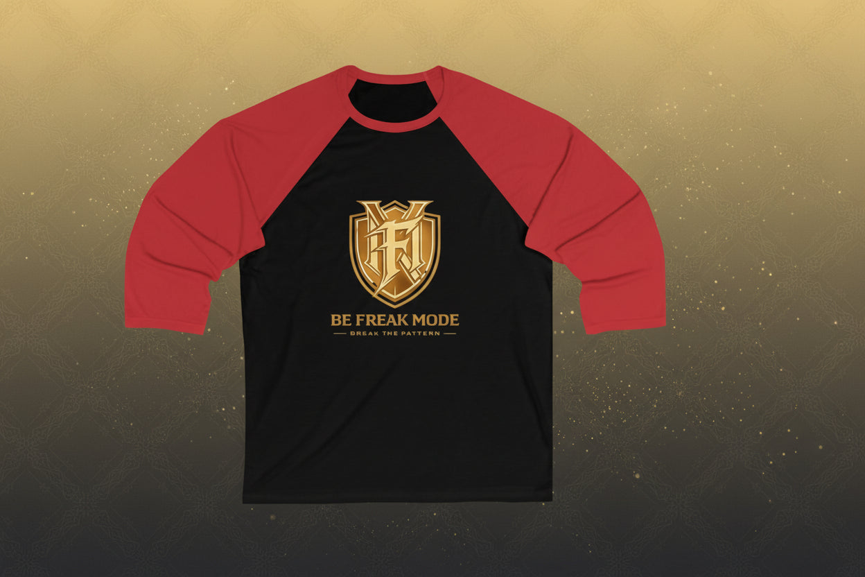 Baseball Tee — "Be Freak Mode" Athletic Logo Raglan