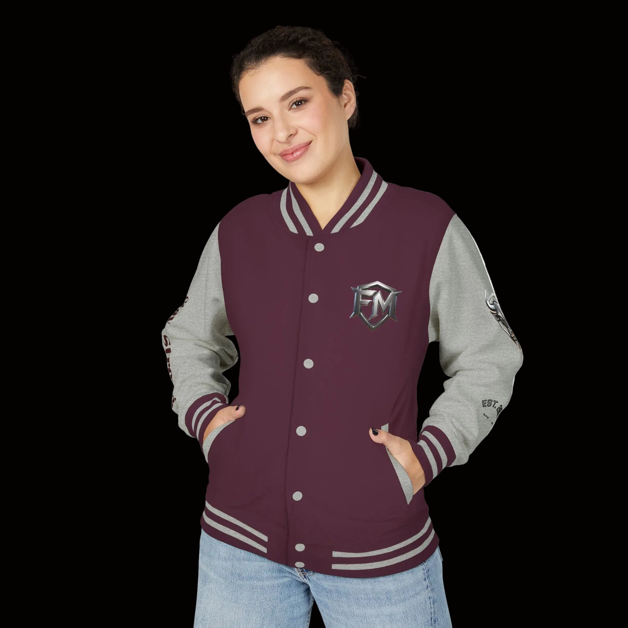 Freak Mode Varsity Jacket — Premium Letterman Jacket with Metallic FM Eagle Design