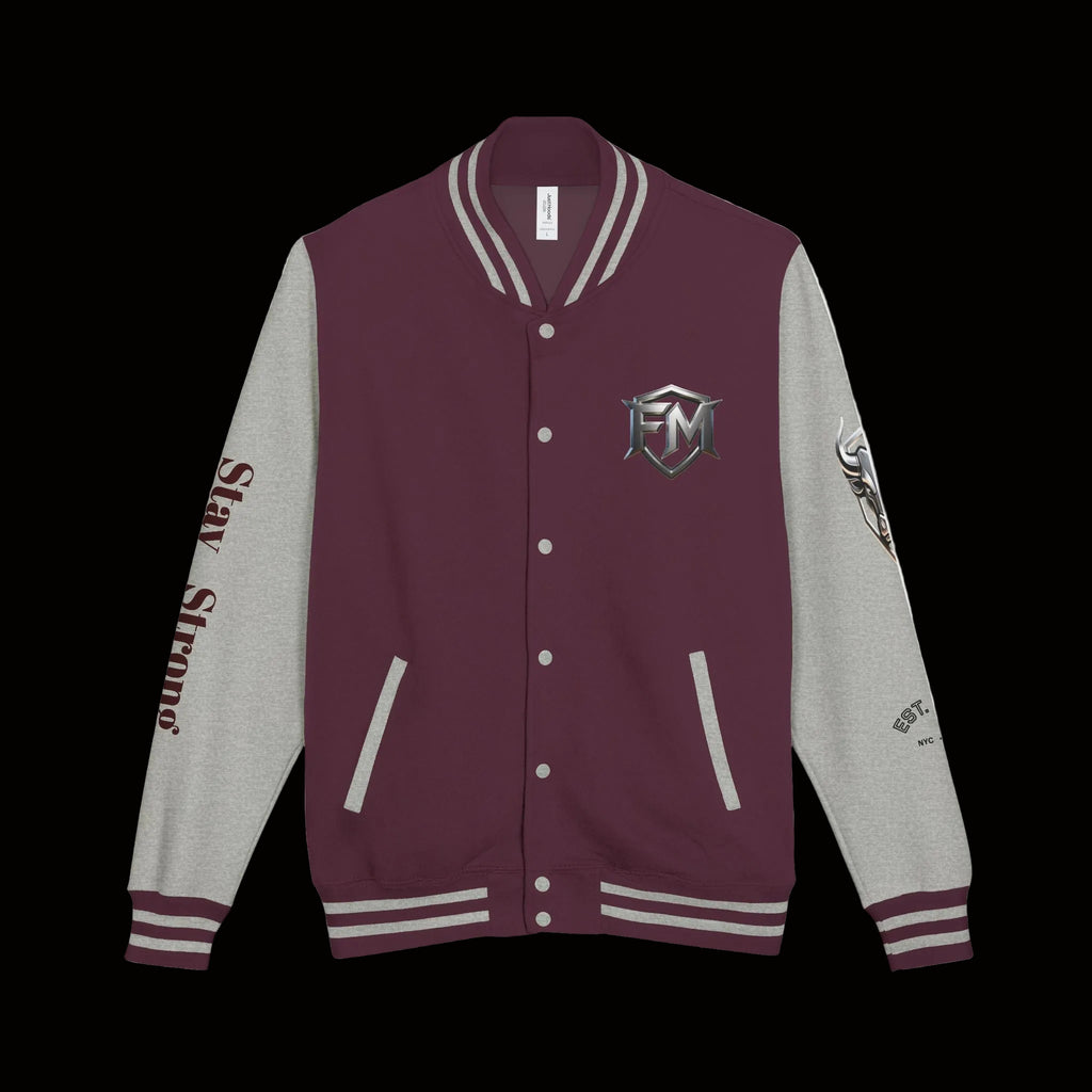 Freak Mode Varsity Jacket — Premium Letterman Jacket with Metallic FM Eagle Design
