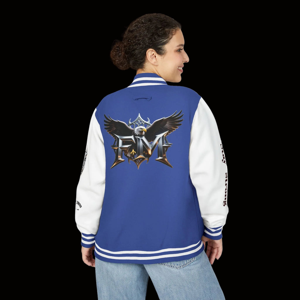 Freak Mode Varsity Jacket — Premium Letterman Jacket with Metallic FM Eagle Design