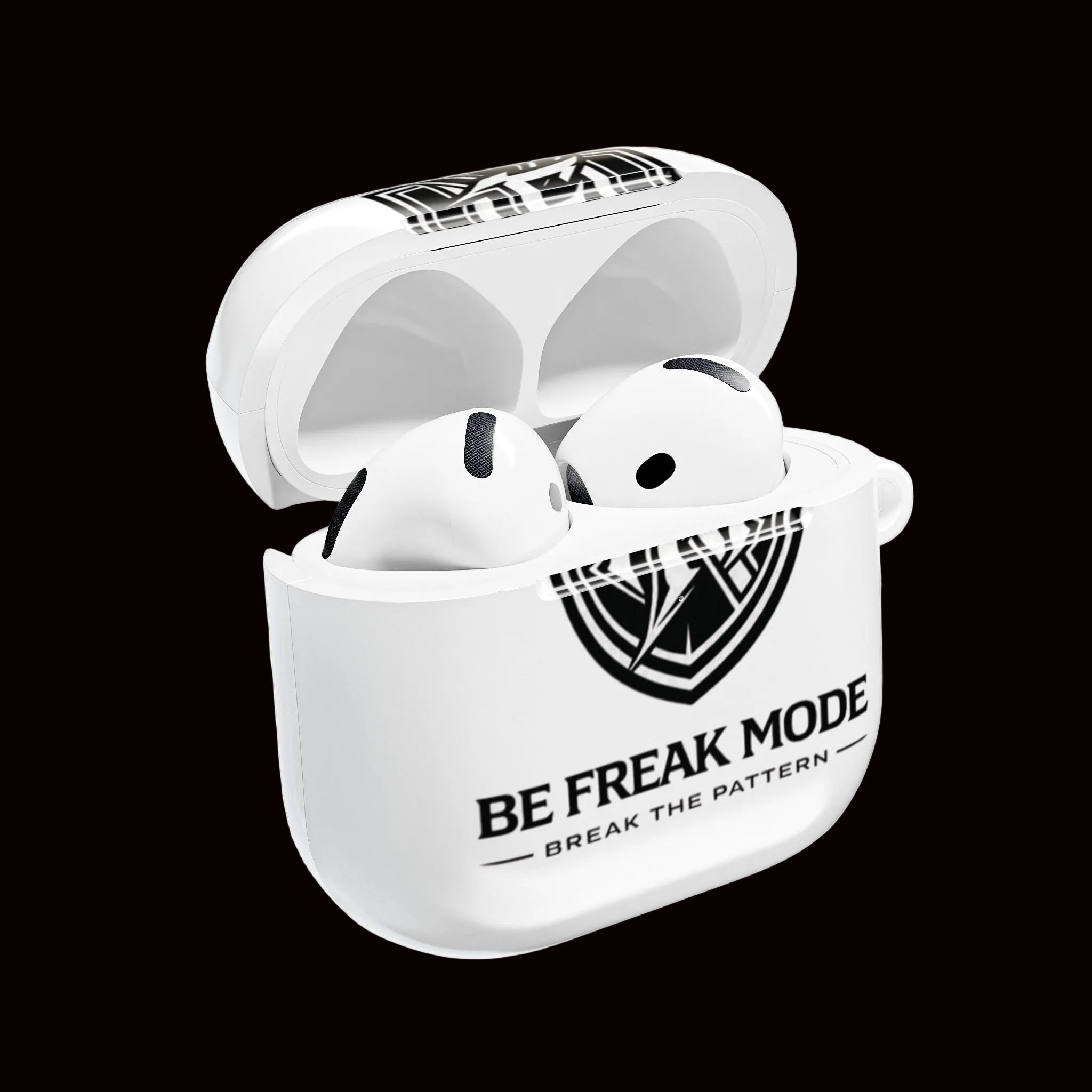 Be Freak Mode AirPod Case — Bold Shield & Bull Graphic, ‘Break the Pattern’