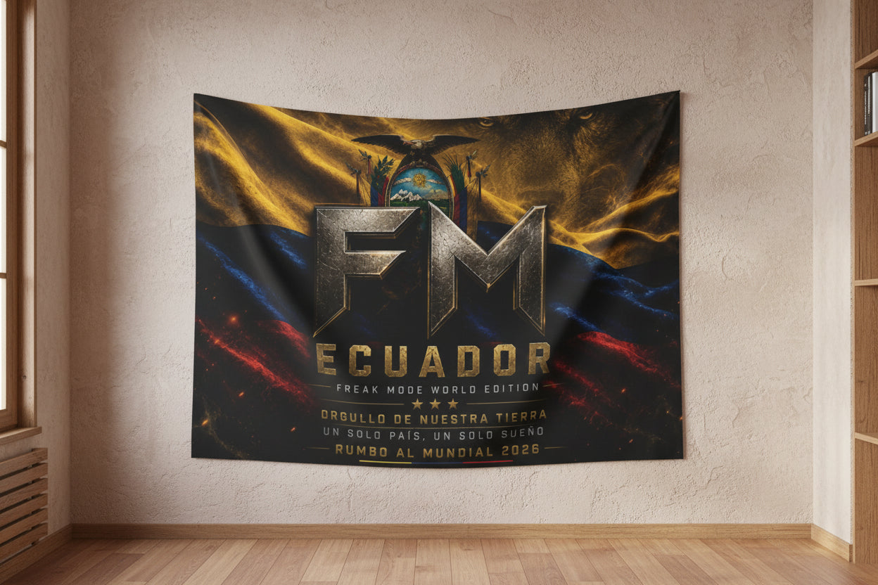 Ecuador World Cup 2026 Wall Tapestry – FM Freak Mode World Edition Flag Decor